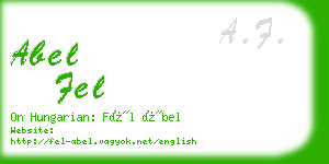 abel fel business card